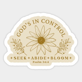 God's In Control Sticker